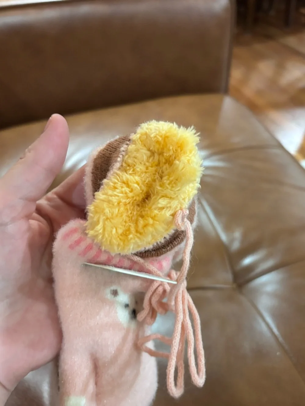 NWT Kids Pink Bear Mittens - Cozy Winter Gloves